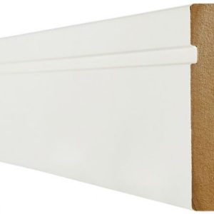 White Single Groove Skirting Pack - Primed - LPD